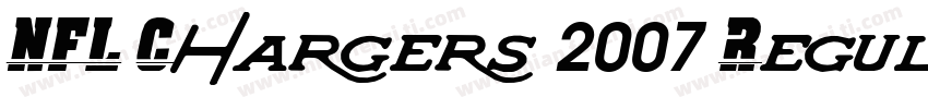 NFL Chargers 2007 Regular字体转换